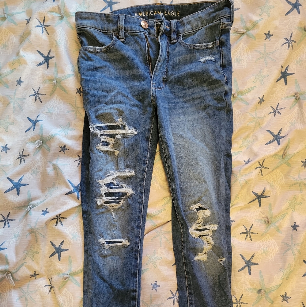 American Eagle High Rise Jeggings Crop